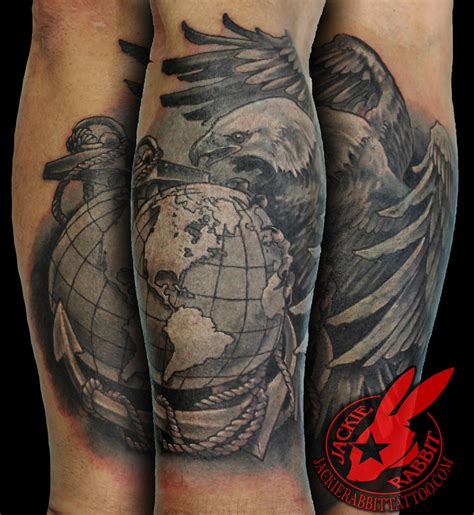 Eagle Globe and Anchor Tattoo by Jackie Rabbit by jackierabbit12 on DeviantArt