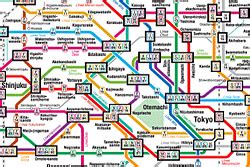 Yamanote Line - Map and tarriffs for the JR Yamanote Line