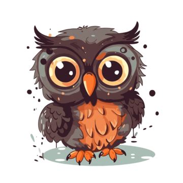 Cute Owl Vector, Sticker Clipart Cute Hand Drawn Cartoon Owl, Sticker, Clipart PNG and Vector ...