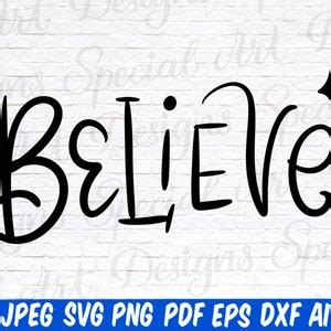 Believe SVG Believe Word SVG Believe Stylish Word Text Svg Text Svg Stylized Text Svg Word Svg ...