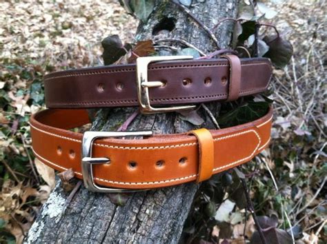 Handmade Leather concealed carry heavy duty gun belt 1.5