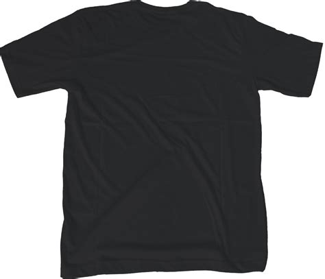 Black t shirt mock up transparent background back side view. 21506672 PNG