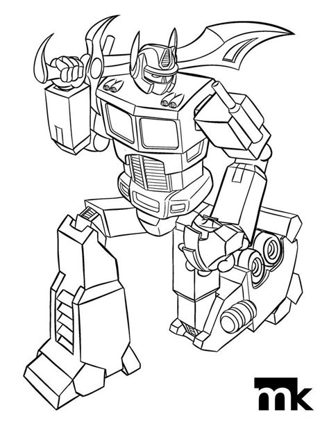 Optimus Prime Coloring Pages