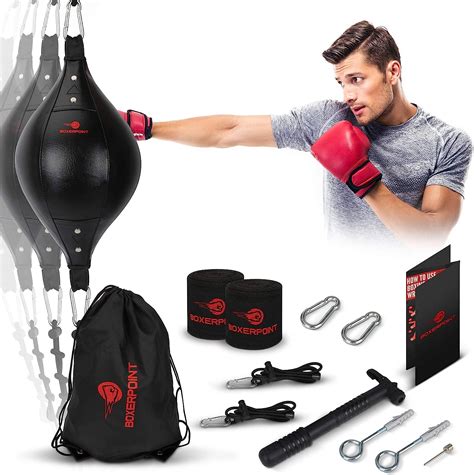 Double End Bag Boxing Set - Double Ended Punching Ball - Double-End Punching Bags with Fully ...