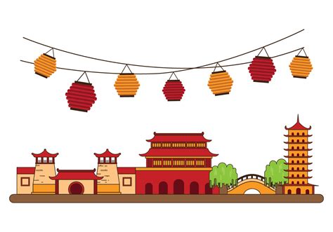 Free China Town Illustration - Download Free Vector Art, Stock Graphics & Images