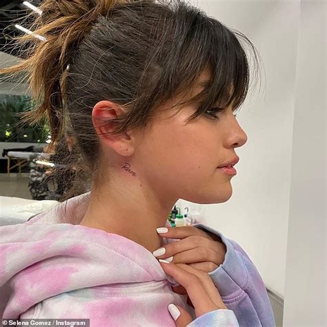 Selena Gomez sports painful neck tattoo as she pays tribute to new ...