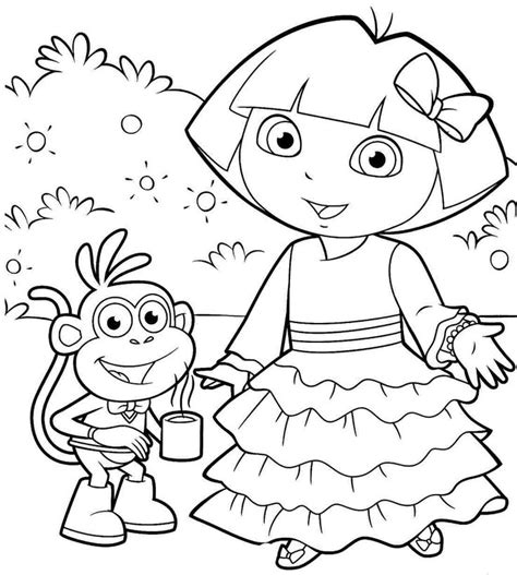 Dora The Explorer Ask Something | Dora The Explorer Coloring Pages ...