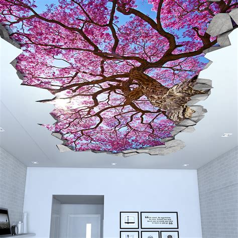 Sakura Cherry Tree Ceiling - 3d Wallpaper - 3d wall decals - 3d printed ...