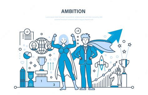 Premium Vector | Ambition success in work achievement leadership communication control and ...