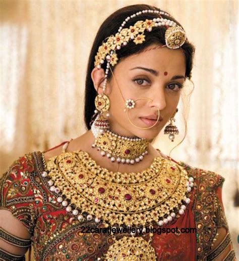 Aishwarya Rai Gold Antique Bridal jewellery - Jewellery Designs