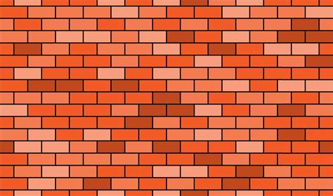 Seamless pattern of cartoon brick wall in coral color. Bright texture ...