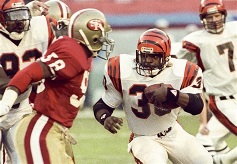 Ickey Woods through the years with the Cincinnati Bengals