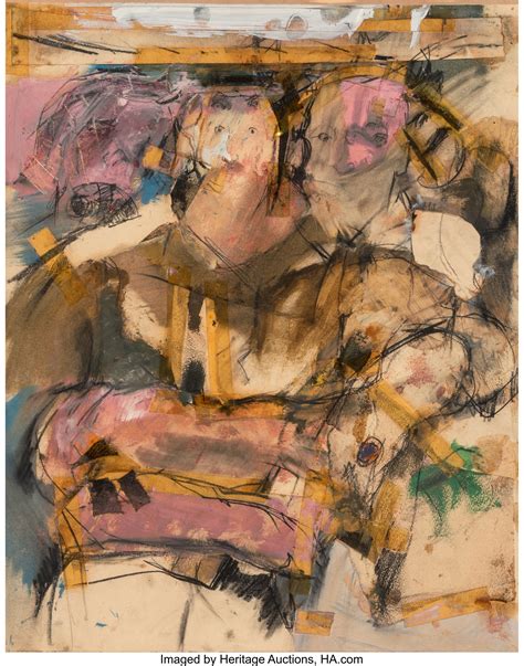 Larry Rivers (1925-2002). Seated Figures, circa 1957. Mixed media | Lot #69023 | Heritage Auctions