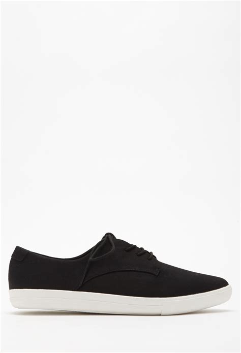 Forever 21 Pointed Canvas Plimsolls in Black | Lyst