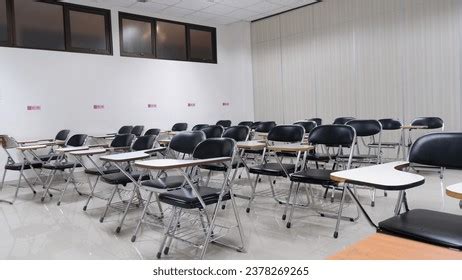 Empty Classroom Desks Chairs School University Stock Photo 2378269265 ...