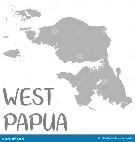 High Quality Map of West Papua is a Province of Indonesia Stock ...