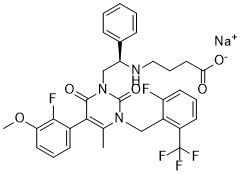 Elagolix sodium (NBI56418; ABT-620) | CAS 832720-36-2 | AbMole BioScience | Elagolix sodium Price