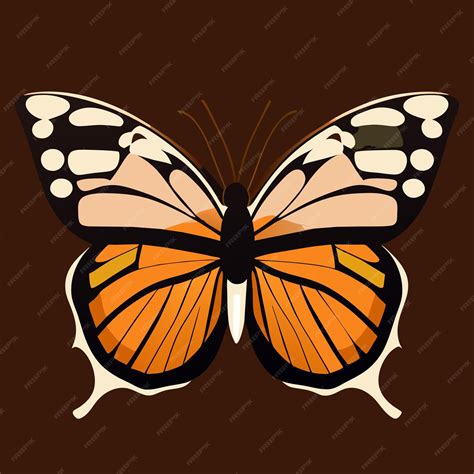 Premium Vector | Monarch butterfly wing pattern versatile element