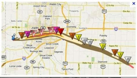 Track map | Joplin missouri, Joplin, Joplin tornado