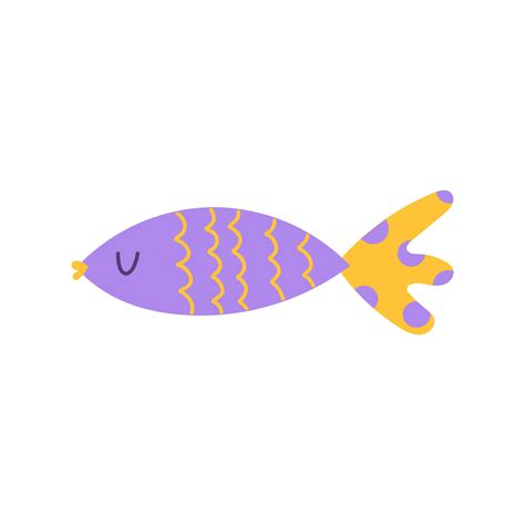 Purple fish icon in flat style isolated on white background 14954328 ...