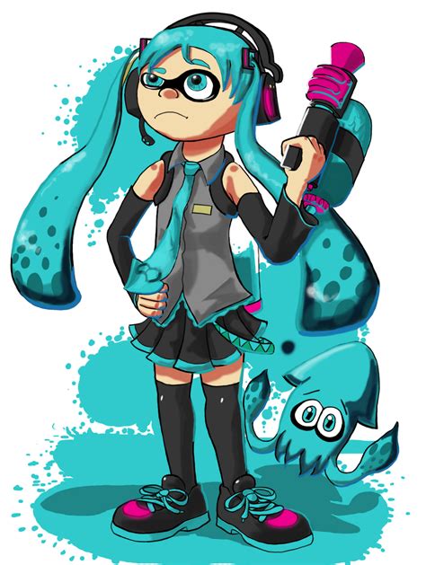 Splatoon: Hatsune Squid by CookuBanana on DeviantArt