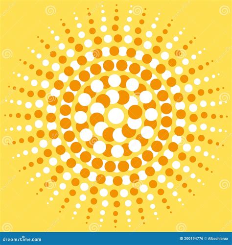 Beautiful and Artistic Sun Explosion. Summer Sticker or Heat Concept ...