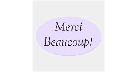 Merci Beaucoup Sticker | Zazzle