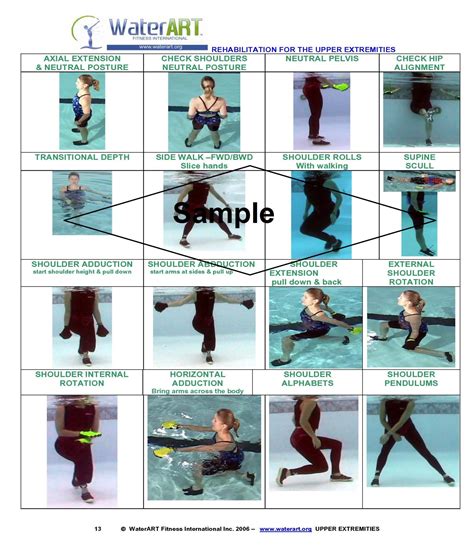 Printable Aquatic Physical Therapy Exercises Pictures