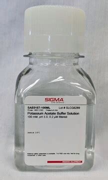 Potassium Acetate Buffer Solution 100 mM, pH 5.0, 0.2 μM filtered | Sigma-Aldrich