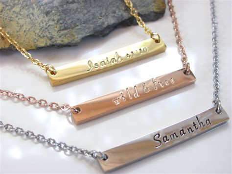 The 20 Best Ideas for Engraved Bar Necklace - Home, Family, Style and ...