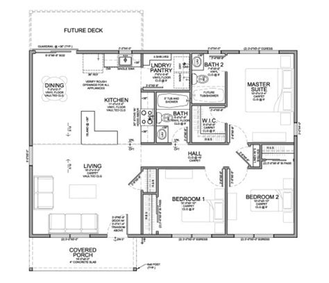 Single Family Floor Plan for Habitat for Humanity - EVstudio