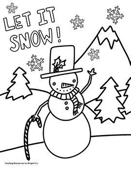 Let it Snow! Coloring Page | Coloring pages, Let it snow, Color