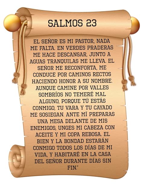 Salmos 23. Printable psalm 23 in spanish. The Lord is my | Etsy