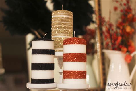 Glitter Striped Candles! - Honeybear Lane