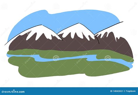 Clipart Snowy Mountains