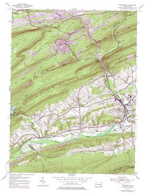 Pine Grove topographic map, PA - USGS Topo Quad 40076e4