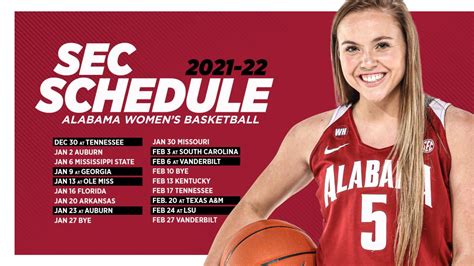 Alabama Women's Basketball Announces 2021-22 SEC Schedule - Sports ...