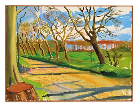 David Hockney landscapes, various media (oil, watercolour, charcoal ...