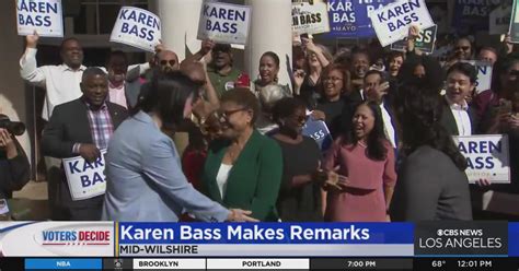 Karen Bass makes first remarks as projected winner of race for Mayor of ...