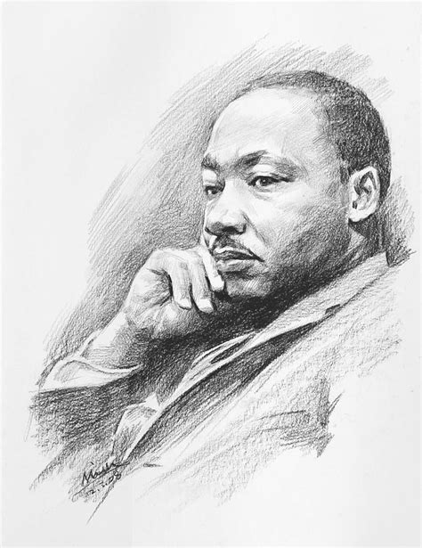 Martin Luther King Jr Face Drawing - DRAWQU