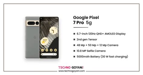 Google Pixel 7 Pro Detailed Specifications - Techno Goyani