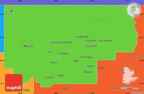 Political Simple Map of Abitibi