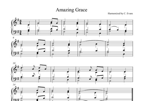 Amazing Grace arranged for SATB (arr. Christopher Evans) by Traditional ...