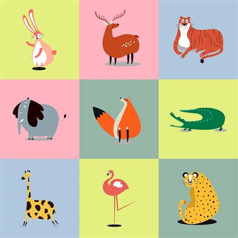 Set of seamless animal print pattern vectors | Free stock vector - 516202