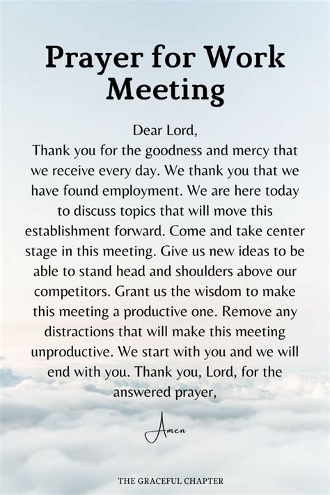 10 Short Prayers For Meetings And Gatherings - The Graceful Chapter