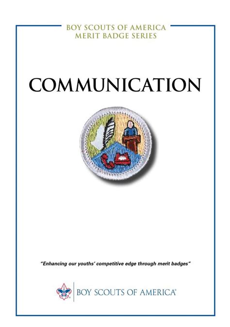 Communications Workbook Merit Badge