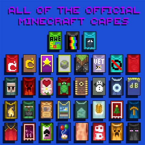 All Official Minecraft Capes list - Minecraft Fan Art (45108136) - Fanpop