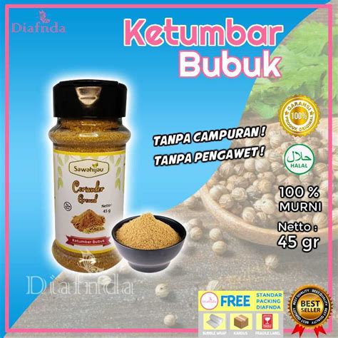 Promo KETUMBAR BUBUK SAWAHIJAU KETUMBAR POWDER CORIANDER GROUND BUMBU DAPUR MASAK INSTAN REMPAH ...