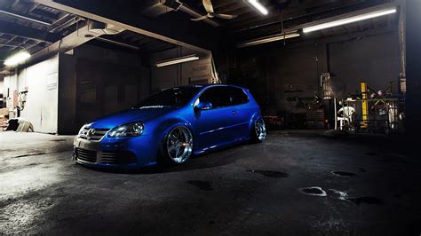 Volkswagen, Car, Tuning, Golf GTI, Blue Cars Wallpapers HD / Desktop ...