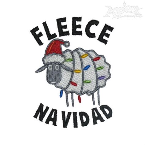 Fleece Navidad Embroidery Design | Apex Embroidery Designs, Monogram ...